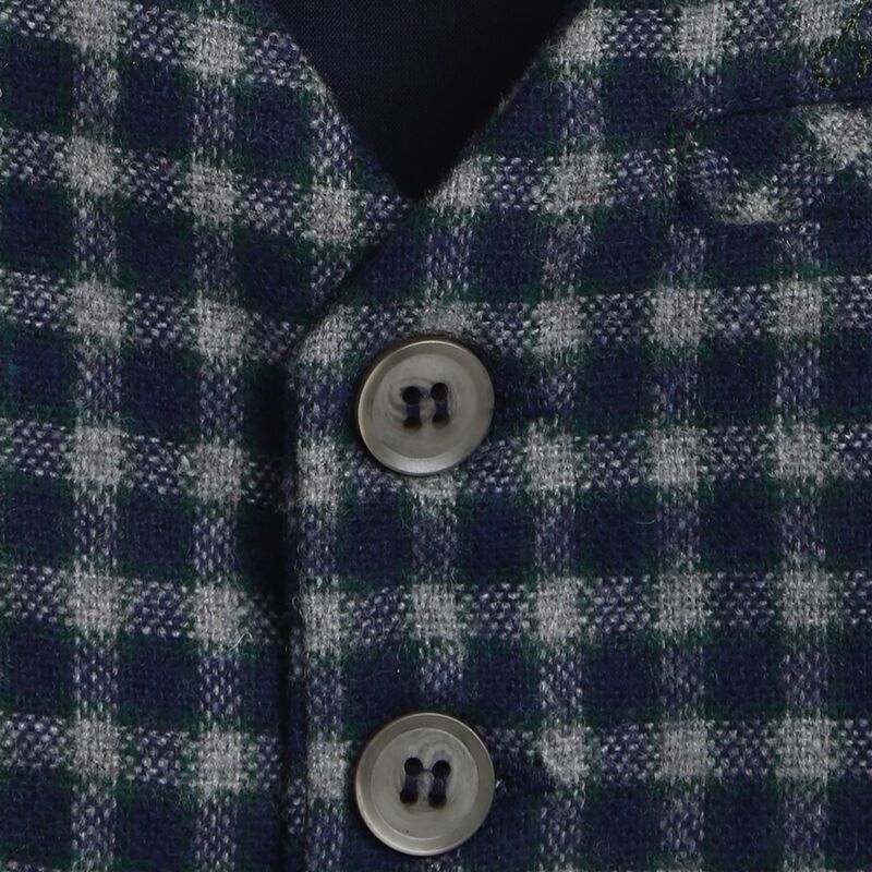 Flannel Waistcoat  With Checked Pattern image number 2